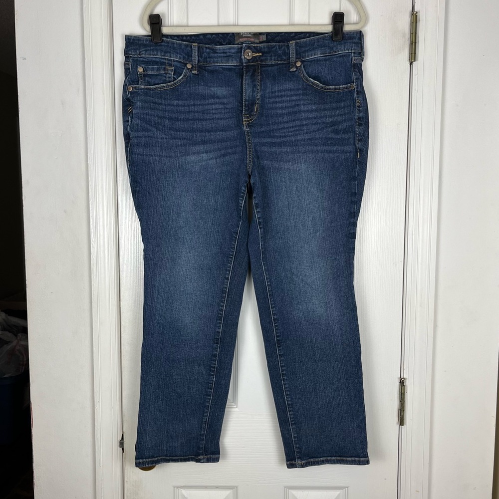 Torrid Vintage Stretch Boyfriend Straight Dark Wash Jeans